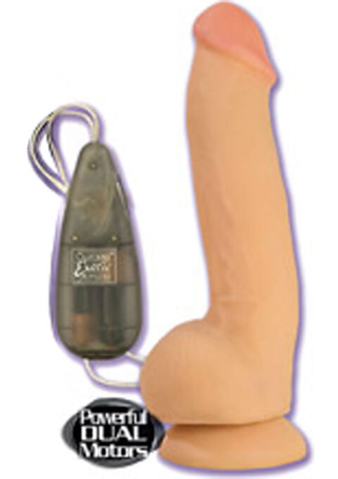 Max Vibrating Cock And Balls 6.75 Inch Ivory
