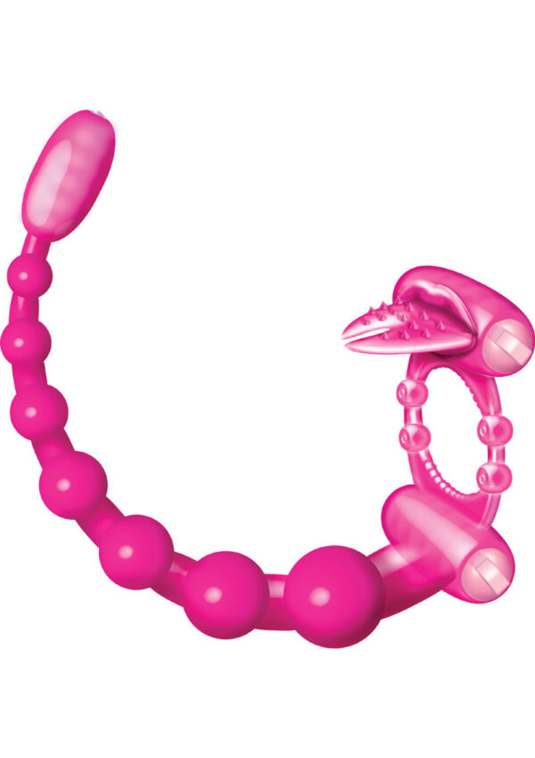 Wet Dreams Xtreme Vibrating Scorpion Silicone Cock Ring Waterproof Pink Passion