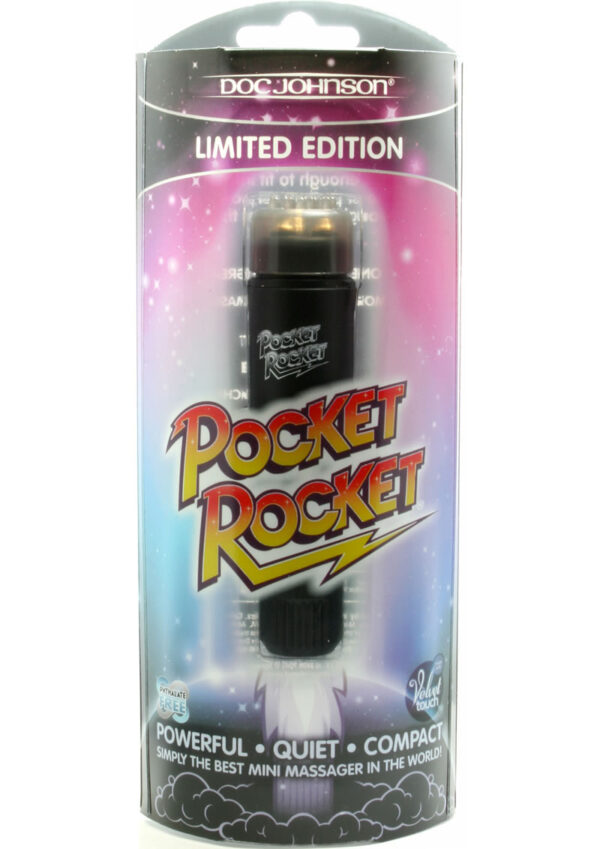 Pocket Rocket Limited Edition Mini Massager Velvet Touch Black