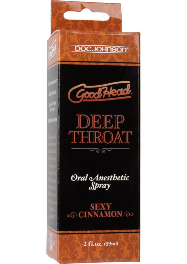 Goodhead Deep Throat Oral Anesthetic Spray Sexy Cinnamon 2 Ounce