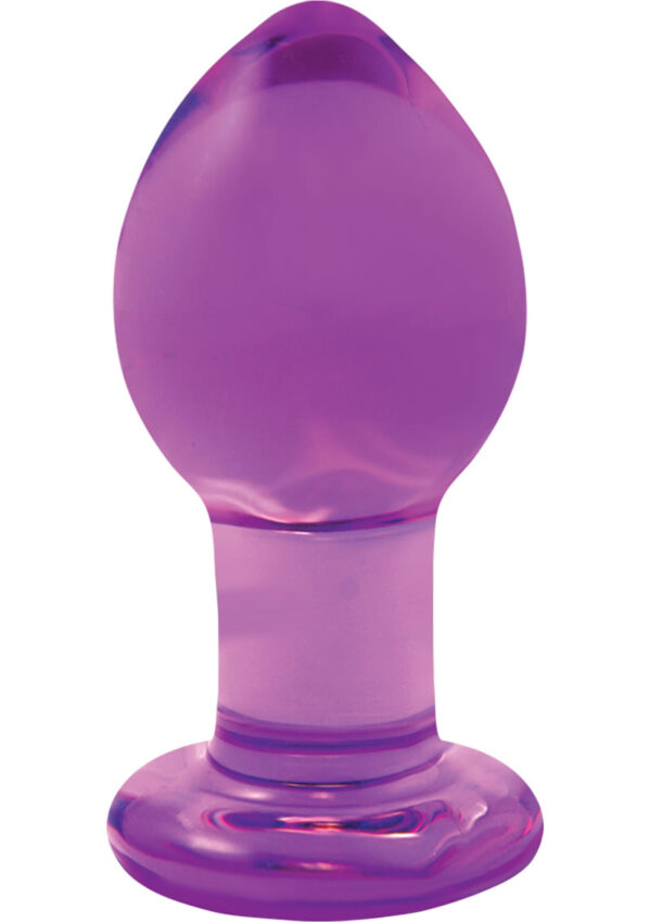 Crystal Premium Glass Plug Purple 3 Inch