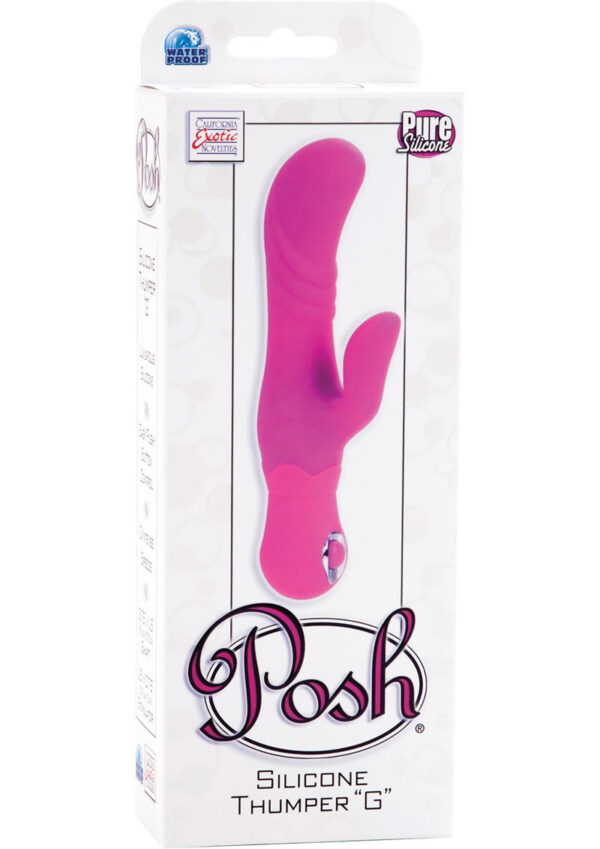 Silicone Thumper G Vibrator Waterproof Pink