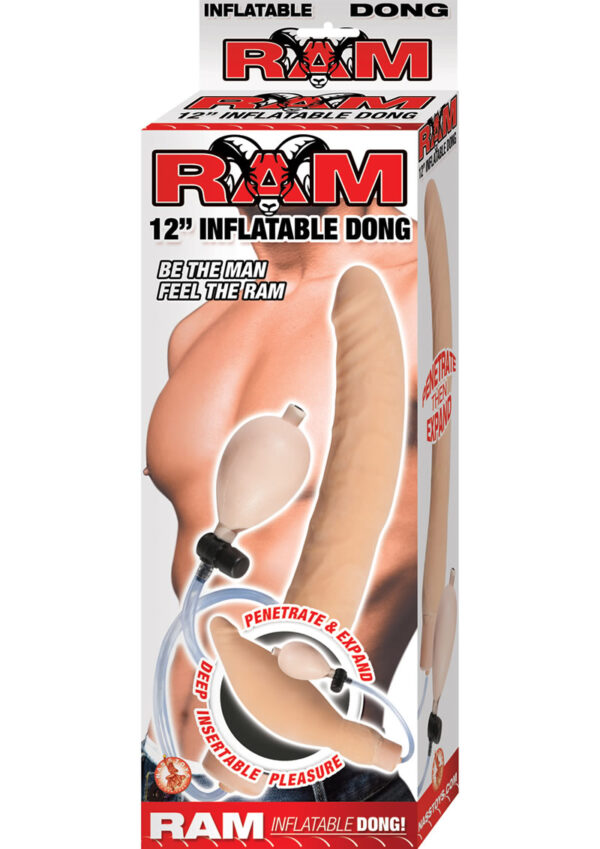 Ram Inflatable Latex Dong Waterproof Flesh 12 Inch