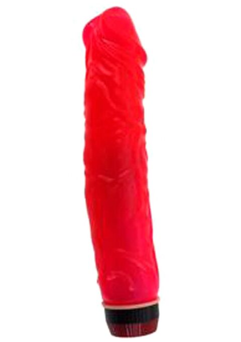 Jelly Caribbean Number 9 Realistic Vibrator Waterproof Pink 9 Inch