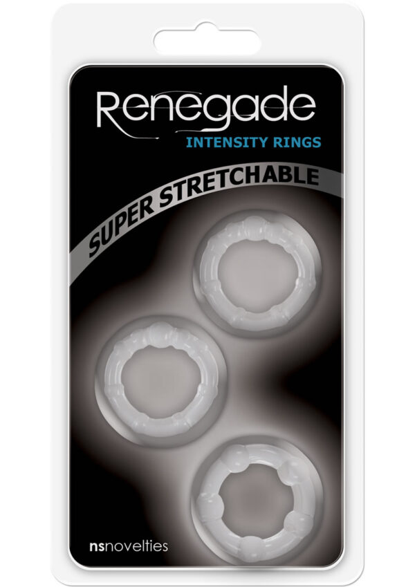 Renegade Intensity Rings Clear 3 Cock Rings Per Pack