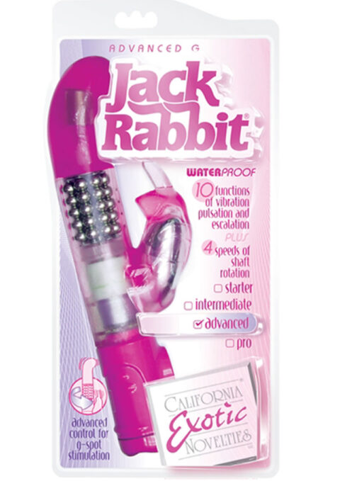 Advanced G Jack Rabbit Dual Vibe Waterproof Pink 5 Inch