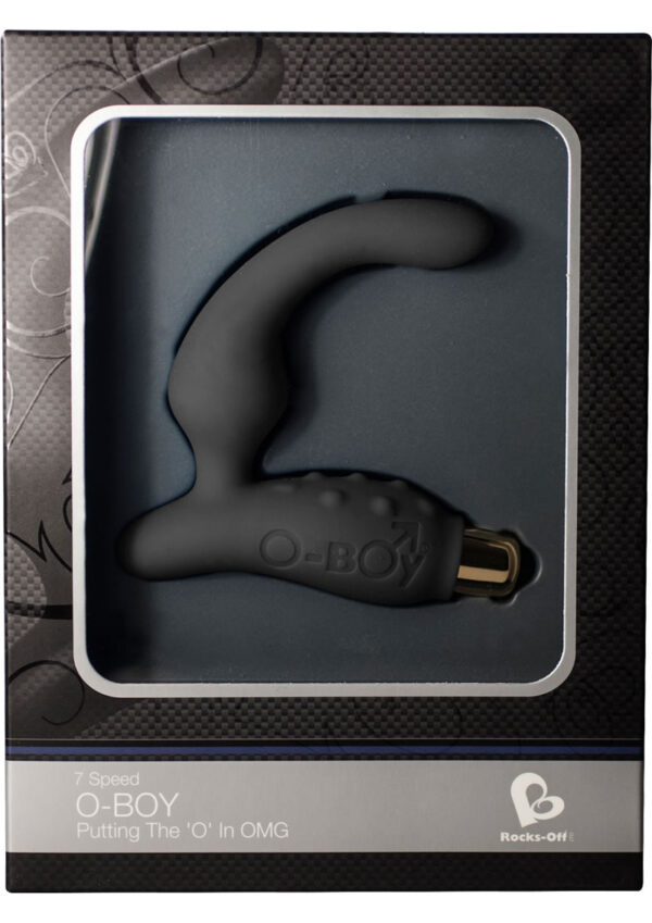 O Boy 7 Speed Prostate And Perineum Silicone Massager Waterproof Sexy Black