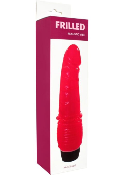 Kinx Frilled Realistic Vibrating Jelly Dildo
