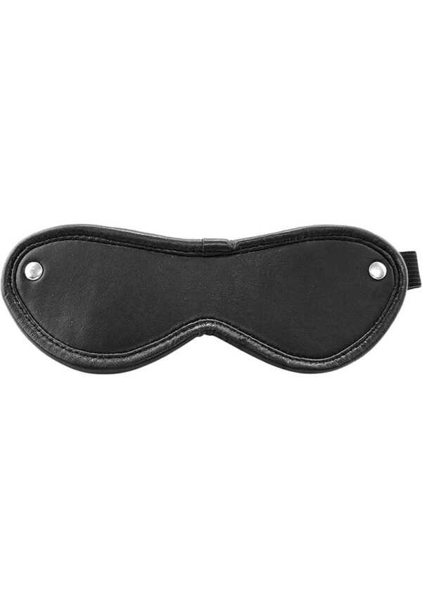 Rouge Leather Blindfold Eye Mask Black