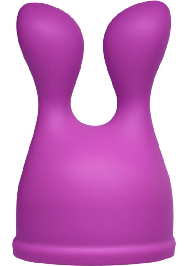 Wand Essentials Bliss Tips Dual Stimulation Silicone Wand Attachment Purple