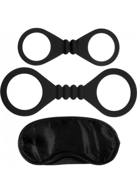 Wrist And Ankle Cuffs Silicone Black
