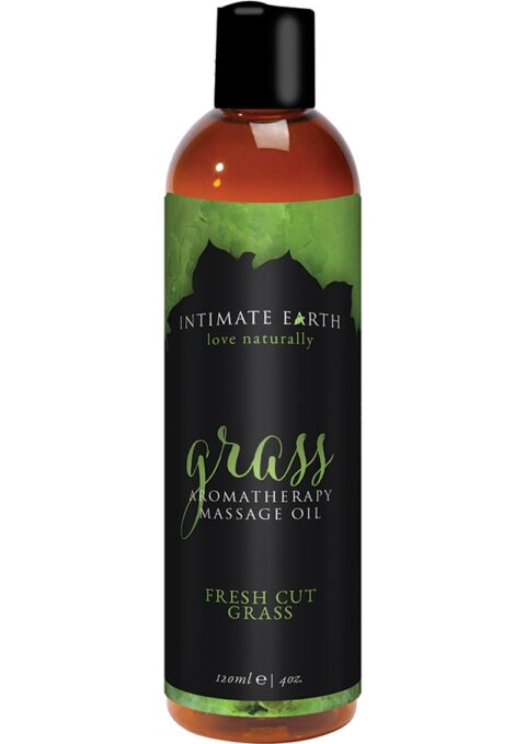 Intimate Earth Grass Aromatherapy Massage Oil Fresh Cut Grass 4 Ounce