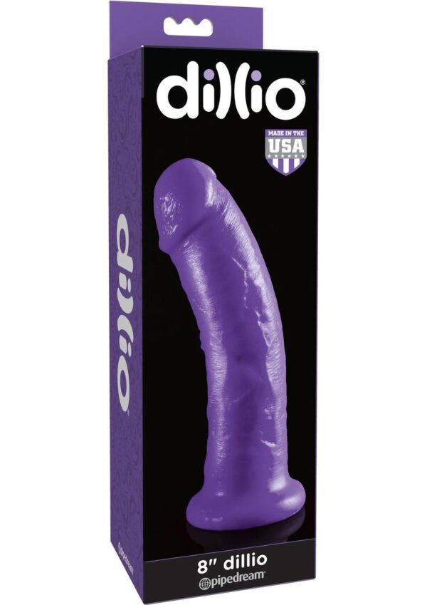 Dillio Realistic Dildo Purple 8 Inches