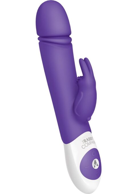 The Thrusting Rabbit USB Rechargeable Clitoral Stimulation Silicone Vibrator Splashproof Purple