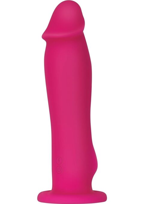 Adam and Eve the Wild Ride With Power Boost Vibrating Silicone Dildo Waterproof Pink
