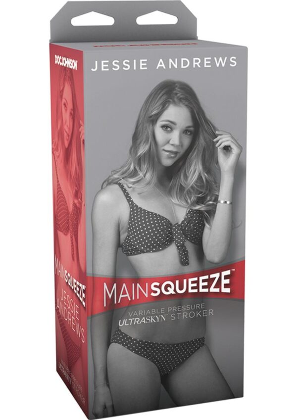 Main Squeeze Jessie Andrews UltraSkyn Stroker Realistic Pussy Vanilla 7.5 Inches