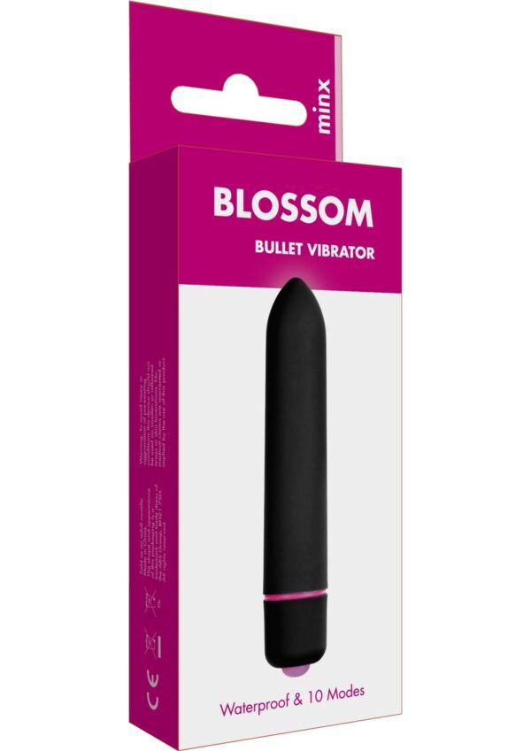 Minx Blossom Bullet Vibrator 10 Modes Waterproof Black 3.7 Inch