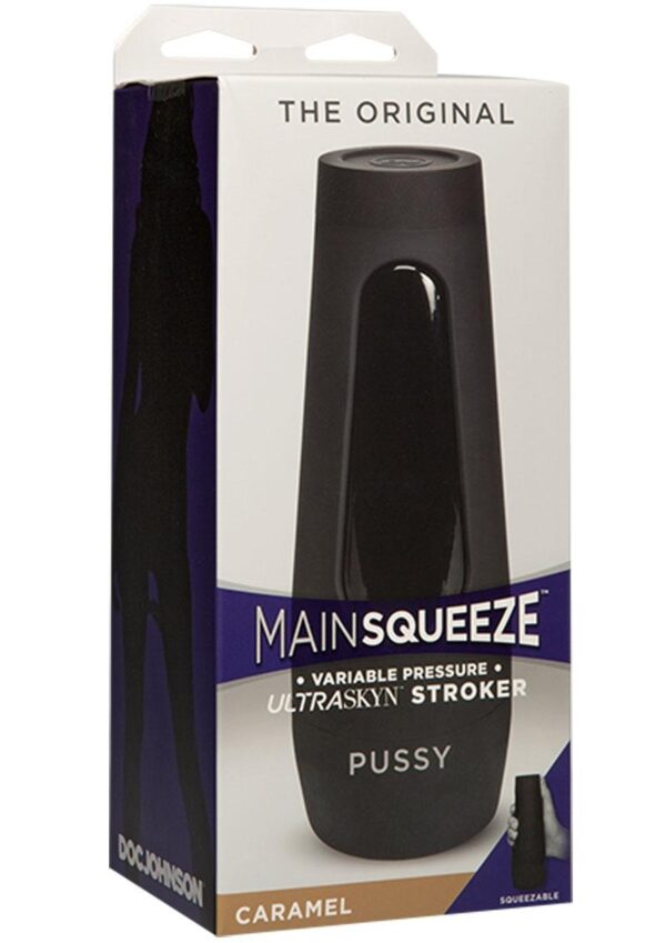 Main Squeeze The Original Ultraskyn Stroker Pussy Masturbator Caramel 7.5 Inches