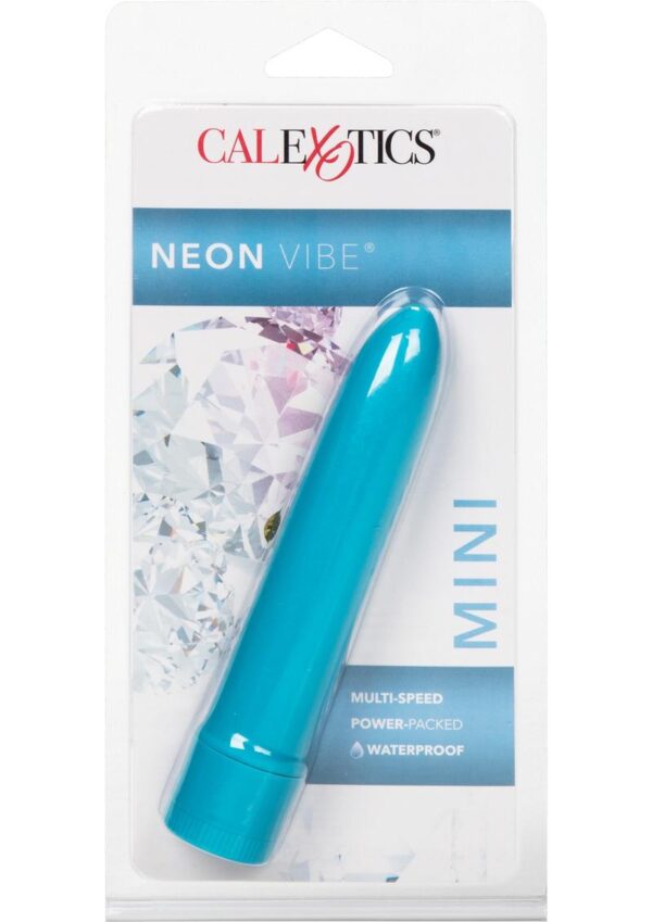 MINI NEON VIBES MULTI SPEED VIBRATOR 4.6 INCH BLUE