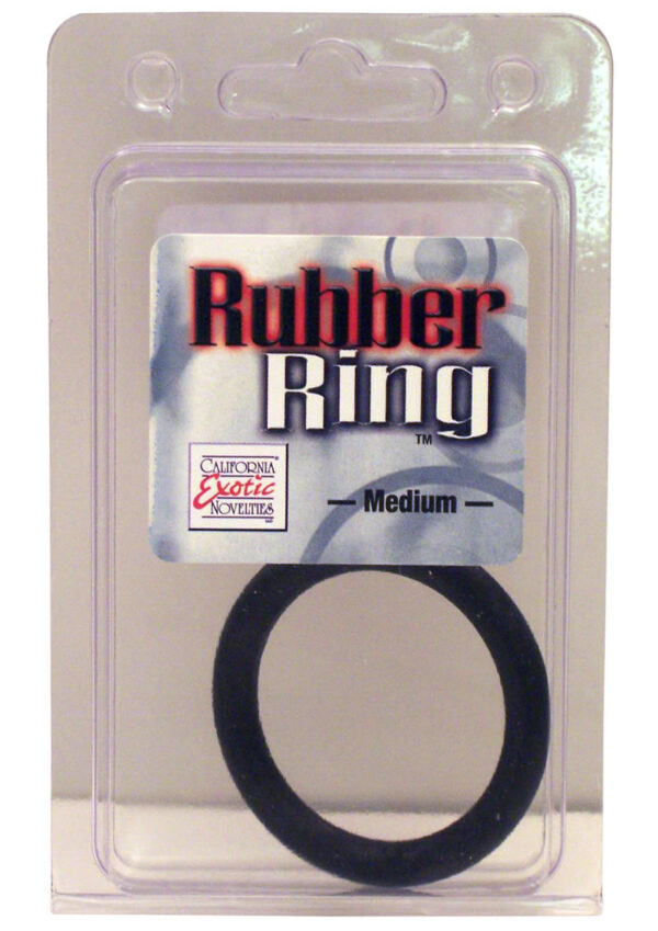 Rubber Cock Ring Medium 1.5 Inch Diameter Black