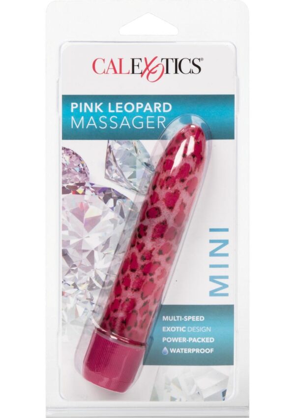 HOUSTONS PINK LEOPARD MASSAGER 4.5 INCH PINK