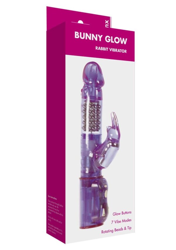Minx Bunny Glow Rabbit Vibrator Purple 5 Inches