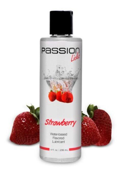 Passion Licks Water-based Flavored Lubricant Strawberry 8 Ounce