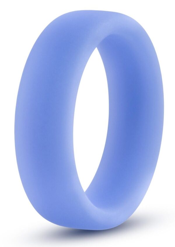 Performance Silicone Glo Cock Ring Glow In the Dark Blue 1.5 Inch Diameter