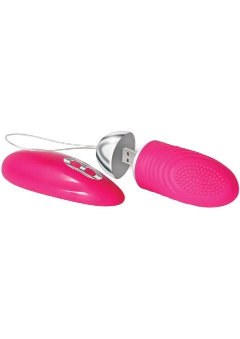Adam and Eve Turn Me On USB Rechargeable Silicone Love Bullet Wireless Remote Control Waterproof Pink 3.5 Inch