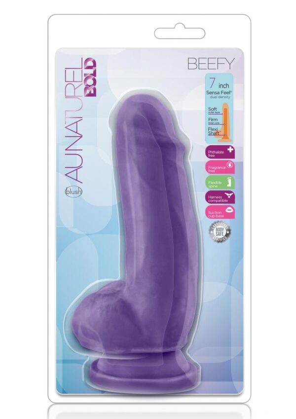 Au Naturel Bold Beefy Dildo 7 inch Suction Cup Non Vibrating