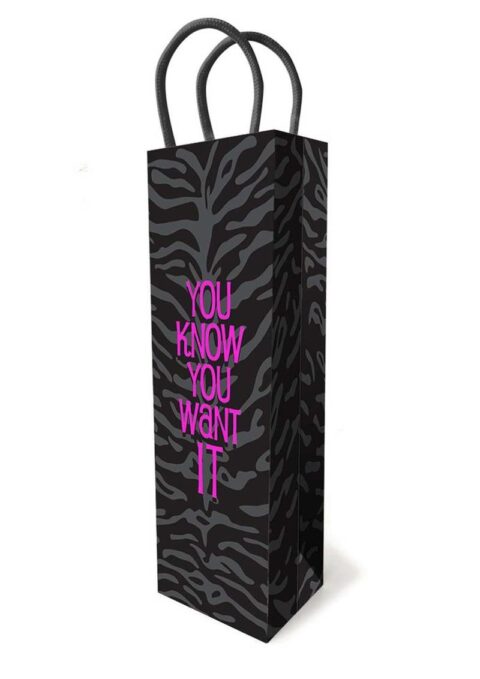 You Know You Want It Gift Bag Black/Purple