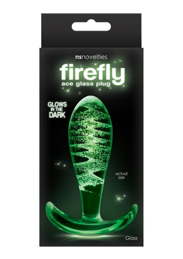 Firefly Ace I Glass Plug Glow In The Dark - Clear