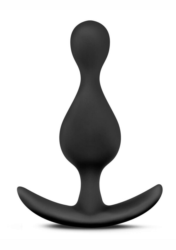 Anal Adventures Platinum Wave Plug Silicone Black