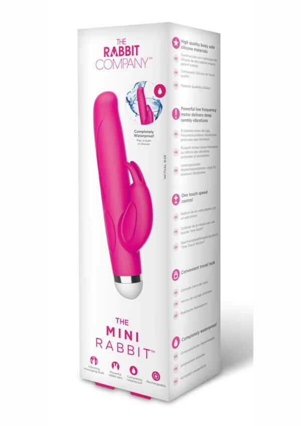 The Mini Rabbit Silicone USB Rechargeable Vibrator Waterproof Hot Pink