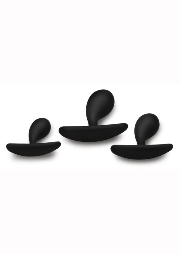 Master Series Dark Droplets Curved Anal Trainer Set (3 Pieces) - Black