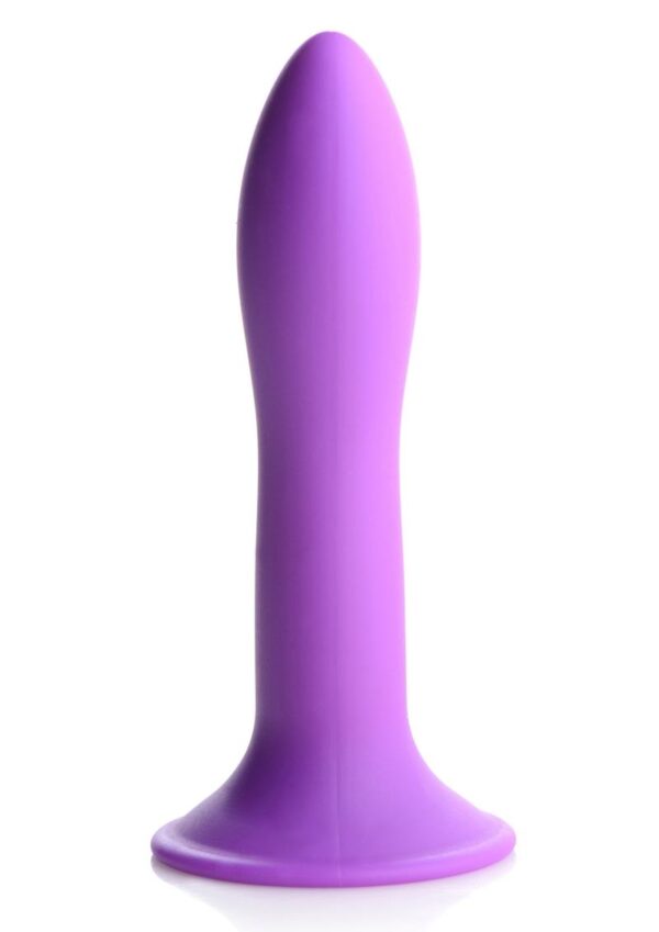 Squeeze-It Squeezable Slender Dildo 5.3in - Purple