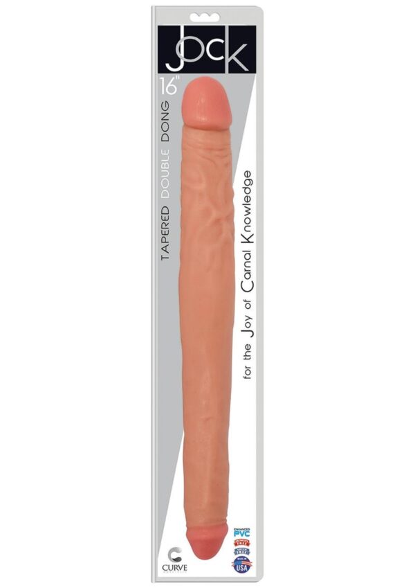 Jock Tapered Double Dildo 16in - Vanilla