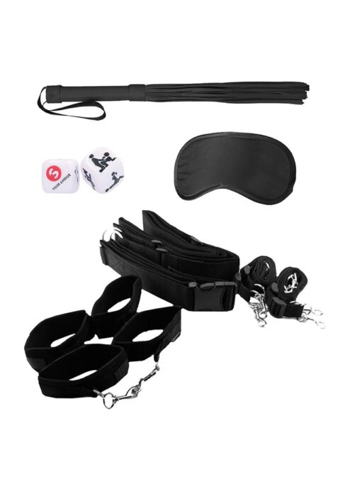 Ouch! Kits Bondage Belt Restraint System 8pc - Black