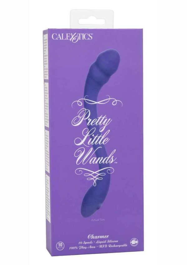 Pretty Little Wands Charmer Rechargeable Silicone Vibrator - Purple