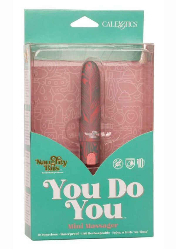 Naughty Bits You Do You Rechargeable Silicone Mini Massager - Green/Pink