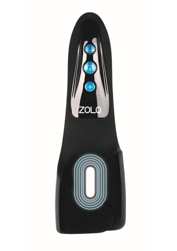 Zolo Edgemaster Silicone Rechargeable Vibrating Masturbator - Black