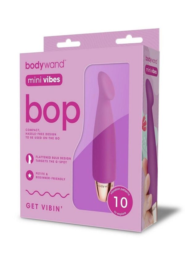 Bodywand Mini Vibes Bop Rechargeable Silicone Clitoral Stimulator- Purple