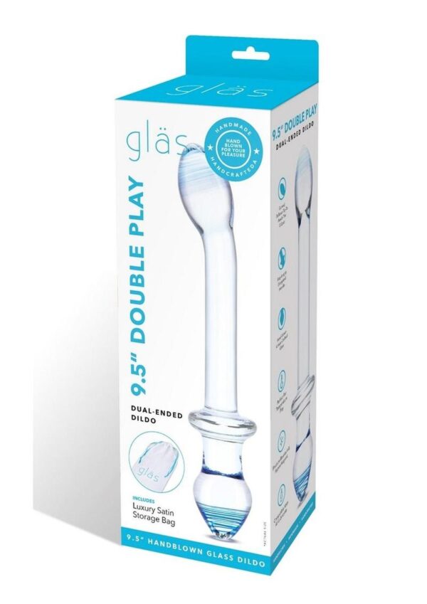 Glas Double Play Dual-Ended Dildo 9.5in - Clear