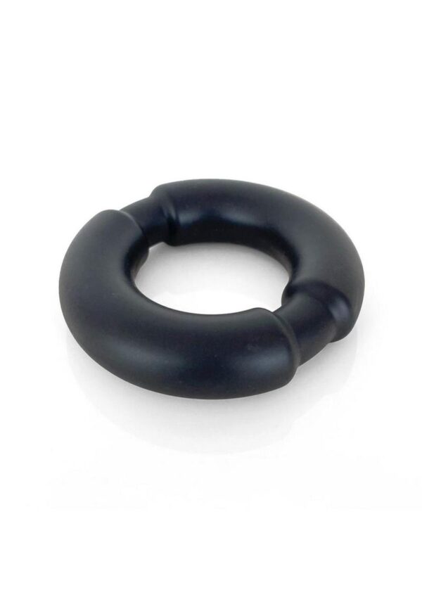 Vers Liquid Silicone Ball Stretcher Weighted Steel Core - Black