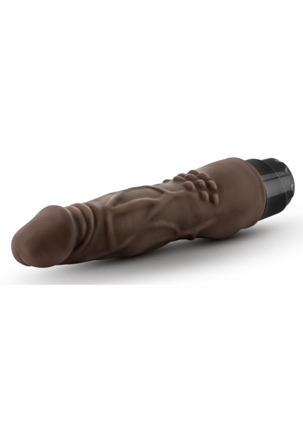 Dr. Skin Cock Vibe 4 Vibrating Dildo 8in - Chocolate