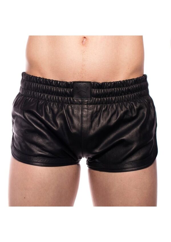 Prowler Red Leather Sport Shorts - Small - Black