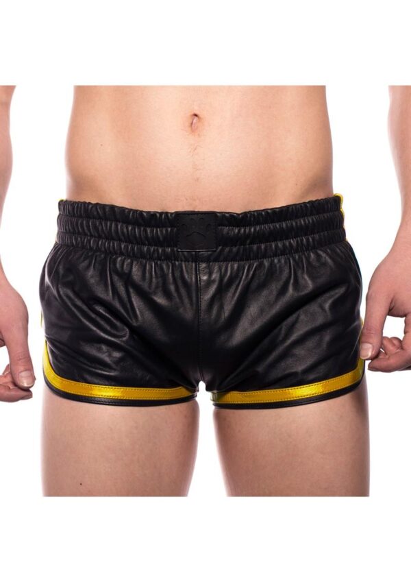 Prowler Red Leather Sport Shorts - XSmall - Black/Yellow