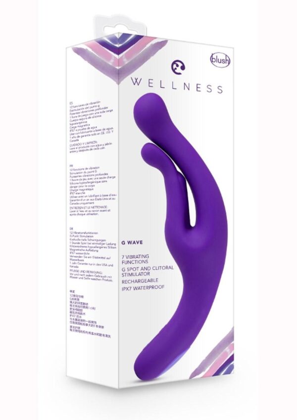 Wellness G Wave Rechargeable Silicone G-Spot Vibrator - Purple