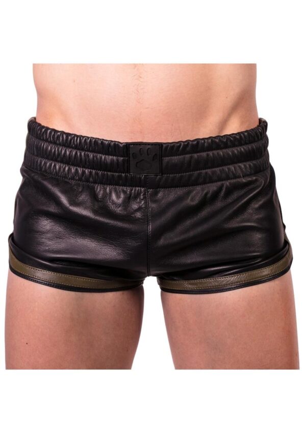Prowler Red Leather Sport Shorts - XSmall - Black/Green