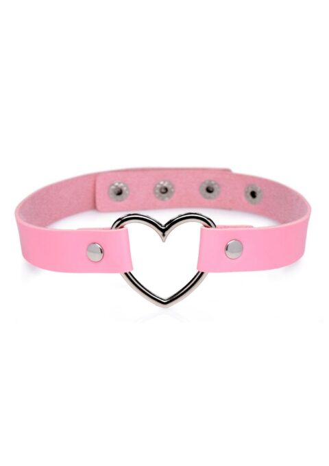 Master Series Heart Choker Necklace - Pink